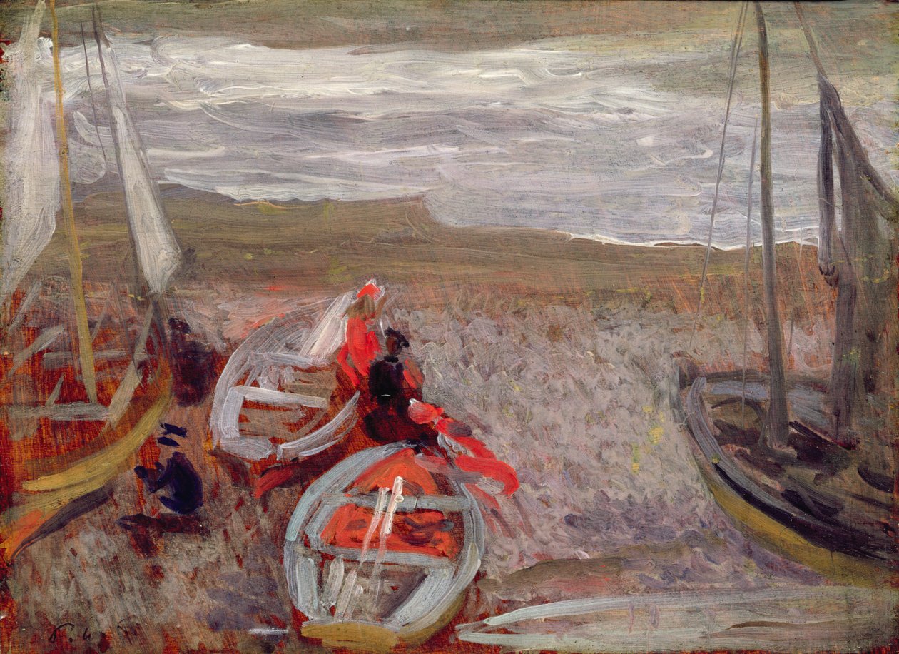 Barcos na praia, Southwold de Philip Wilson Steer