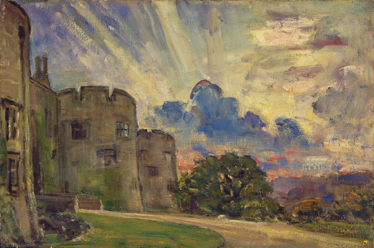 Castelo de Chirk (óleo sobre tela) de Philip Wilson Steer