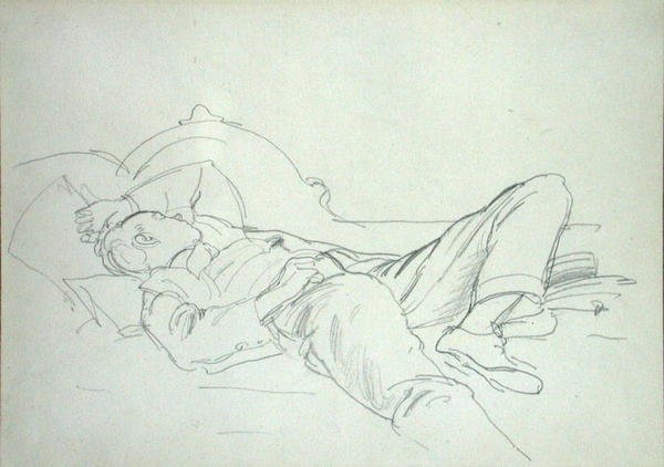 Ter um Snooze (lápis sobre papel) de Philip Wilson Steer