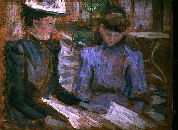 Mãe e Filha, Boulogne, c.1894 (painel) de Philip Wilson Steer