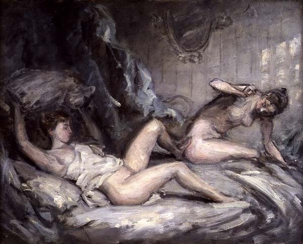The Pillow Fight (óleo sobre tela) de Philip Wilson Steer