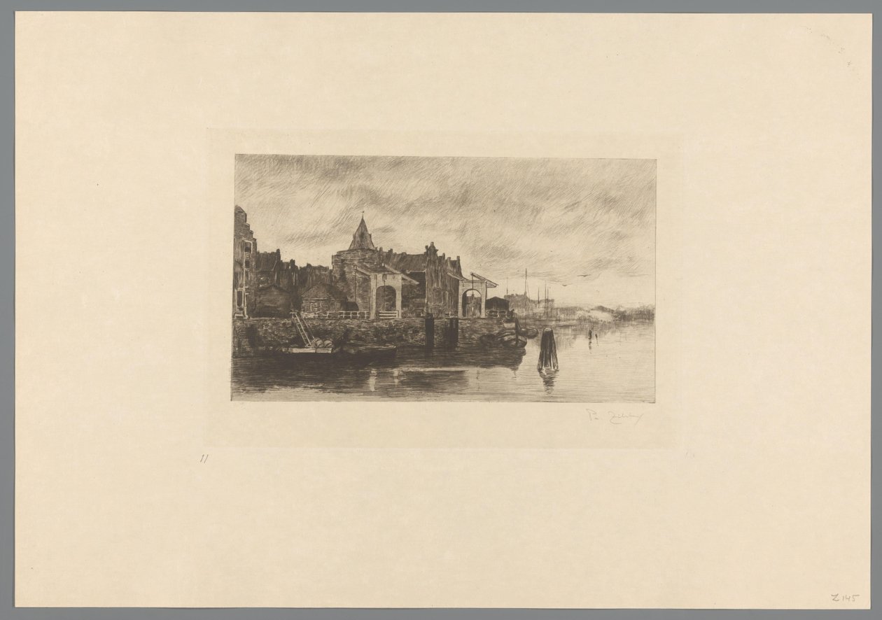 Vista de Amsterdã com o topo do Schreierstoren Le Schreierstoren (título original) Jacob Maris. Doze Paisagens (título da série) de Philip Zilcken (signed by artist)