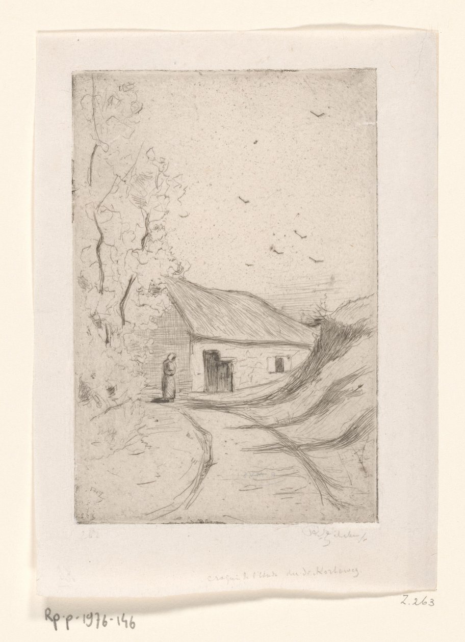 Casa em uma estrada rural Chaumiere a Vleurgat (Bruxelles) (título original) de Philip Zilcken (signed by artist)