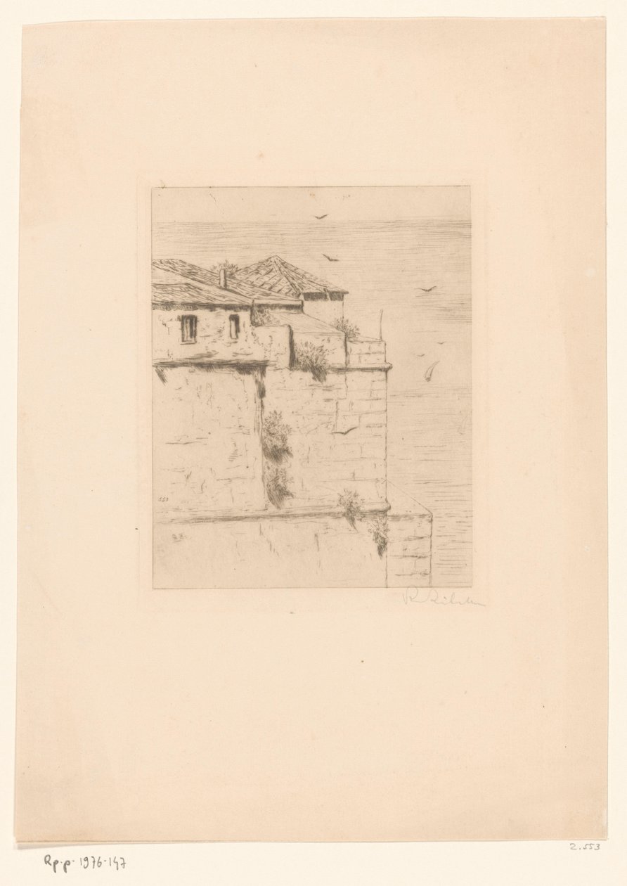 Forte de Oud Turks em Argel O antigo forte turco (Argel) (título original) de Philip Zilcken (signed by artist)