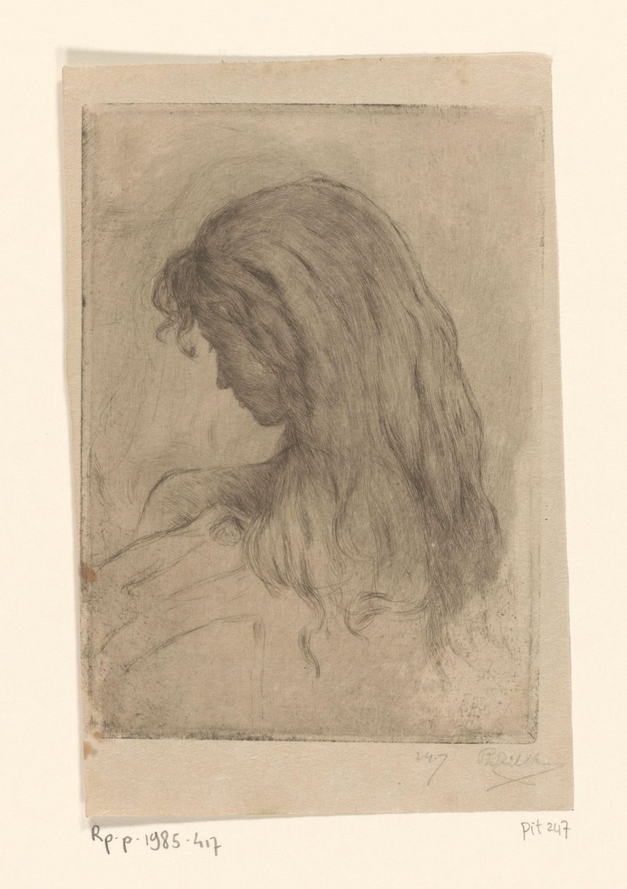 Mulher com cabelo comprido, vista de trás
Etude de morsure (título original) de Philip Zilcken (signed by artist)