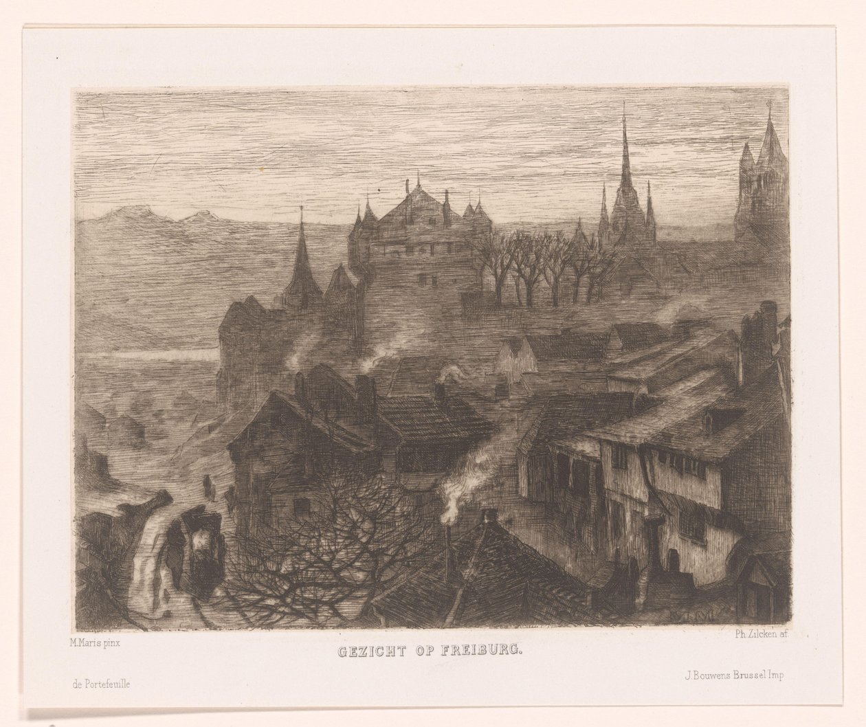 Vista de Freiburg (título original no objeto) de Philip Zilcken