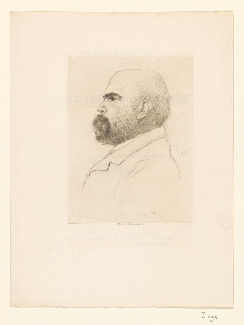 Retrato de Paul Verlaine de Philip Zilcken