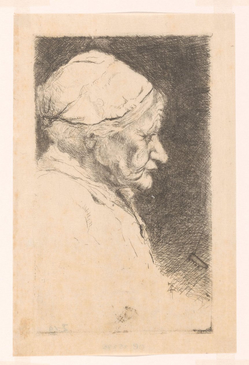 Retrato de uma velha, de perfil de Philip Zilcken