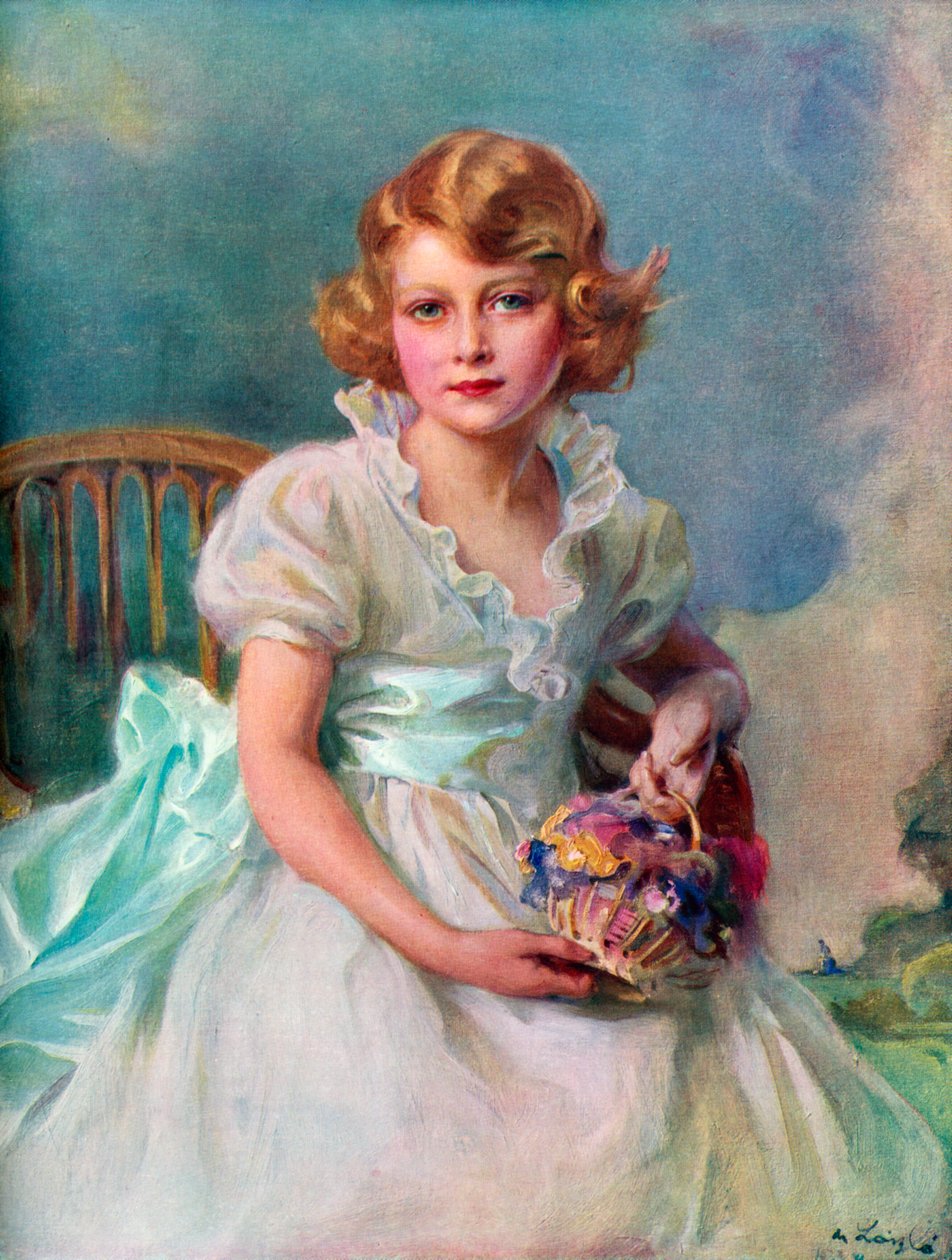 Princesa Elizabeth, 1926-, Rainha dos Reinos da Commonwealth, 1937. de Philip de László