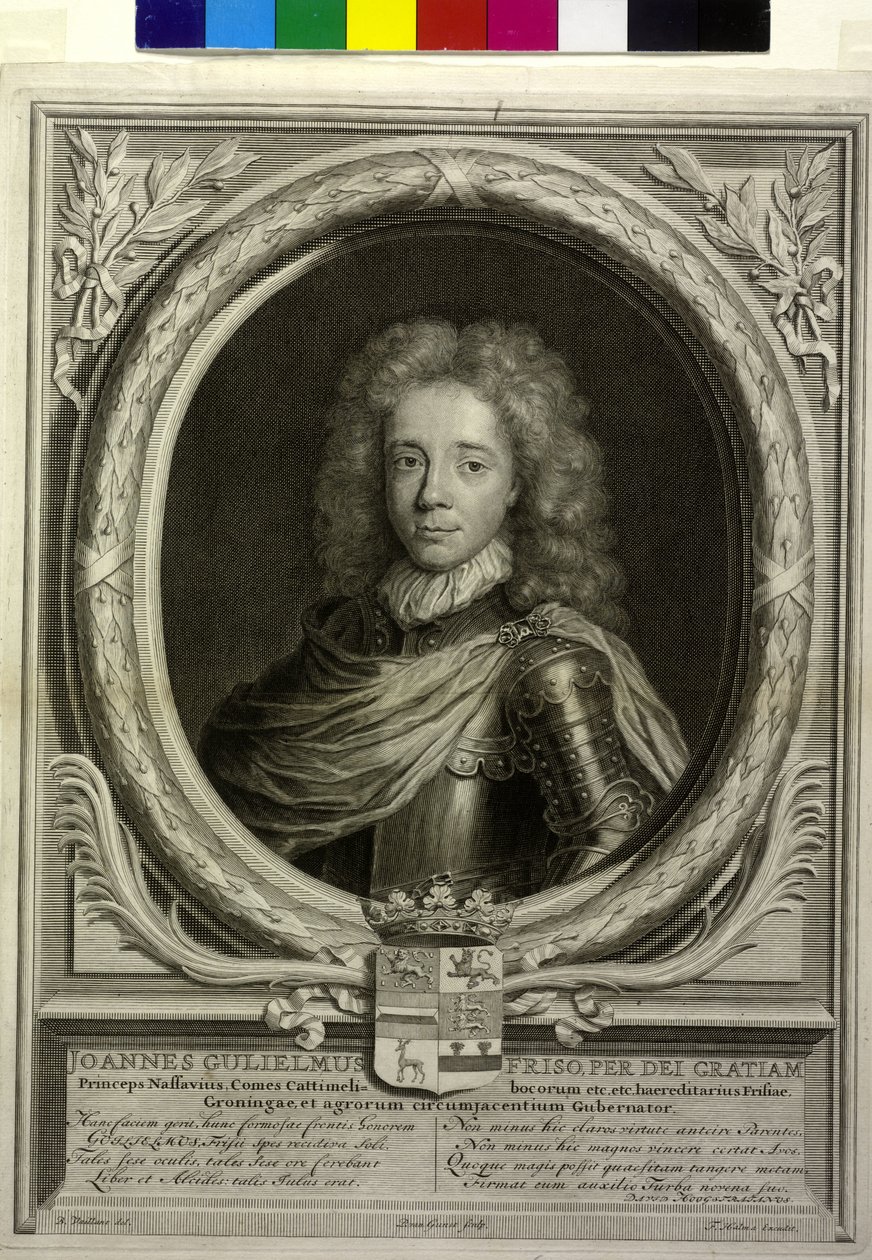 Conde de Nassau-Diez Johann William Friso (impressão) de Philip van Gunst
