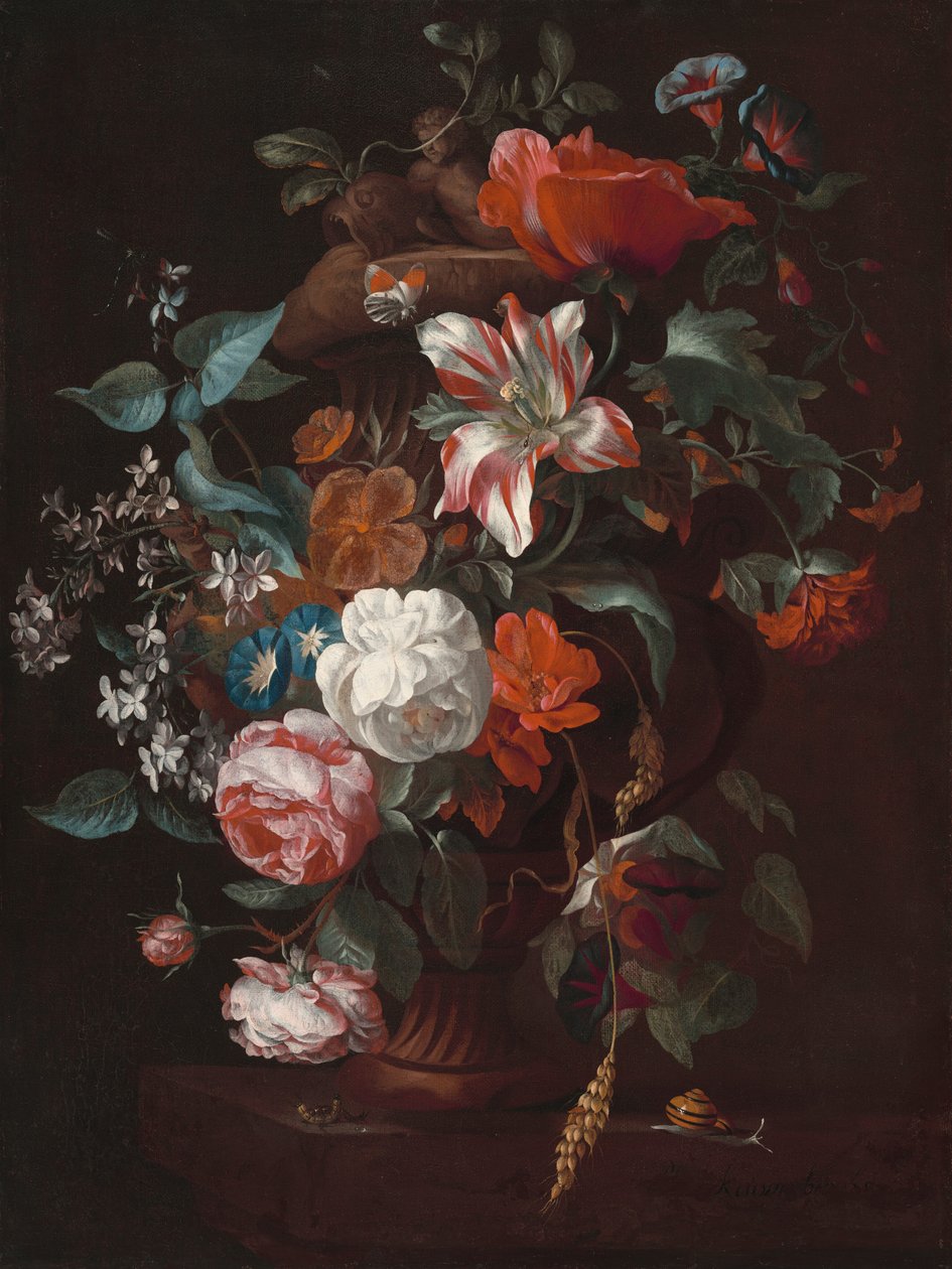 Flores em um vaso de Philip van Kouwenbergh