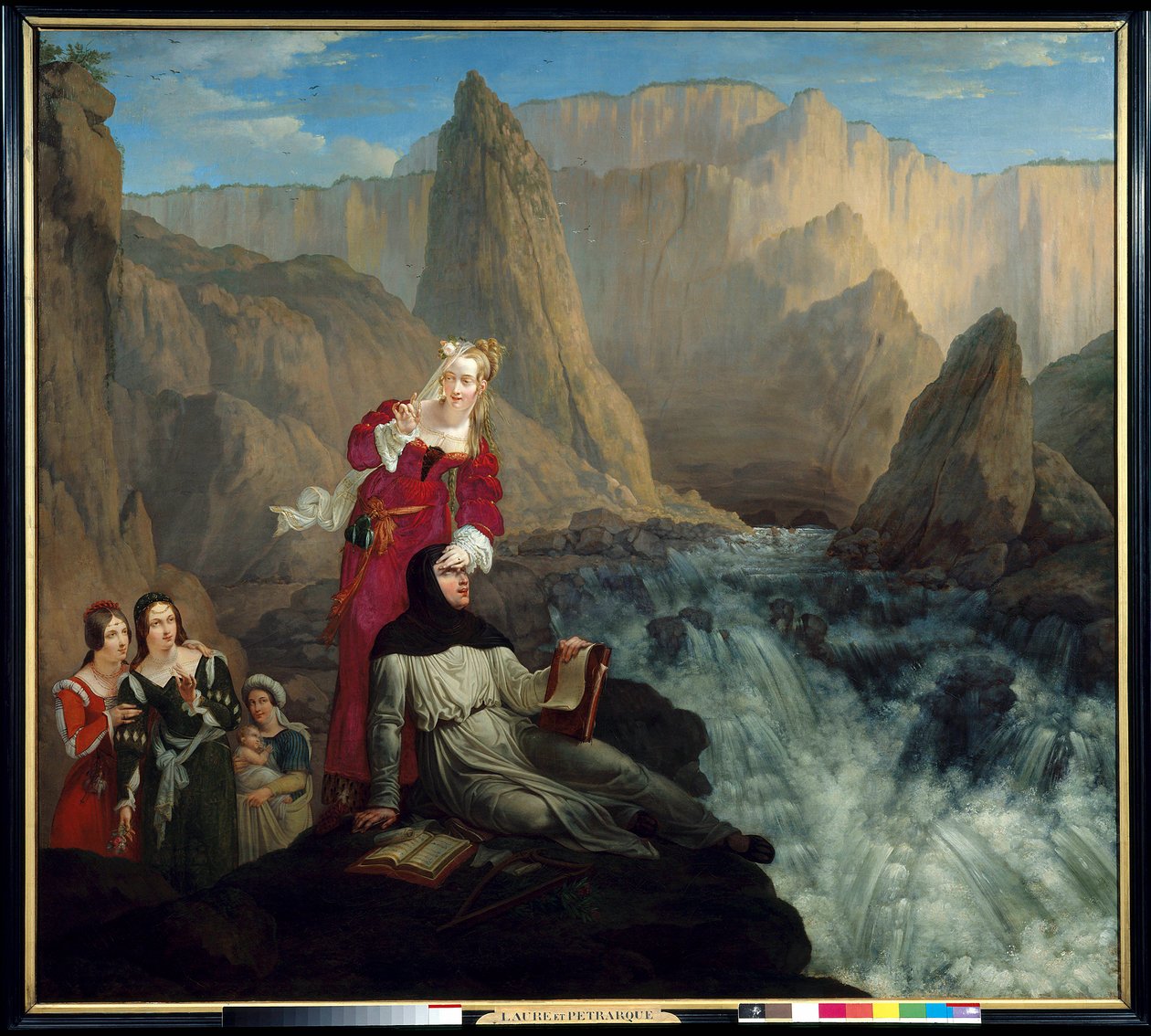 Laure e Petrarque para Fontaine de Vaucluse. Pintura de Philippe Jacques (Philippe Jacques) Van Bree (1786-1871) de Philipe Jacques van Bree