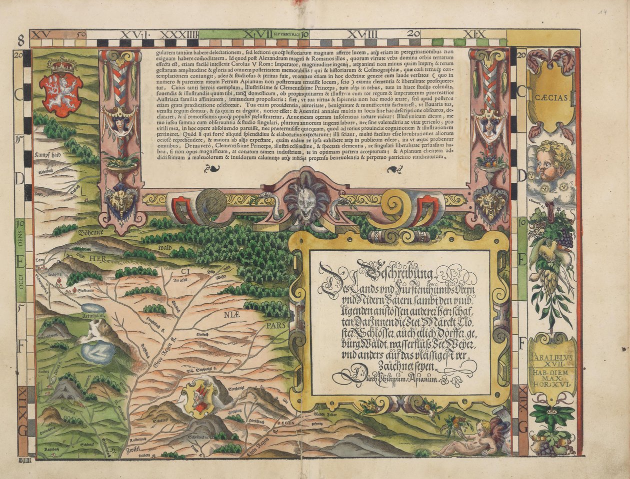 Pranchas de terra da Baviera desde 1568 (tabela 8) de Philipp Apian