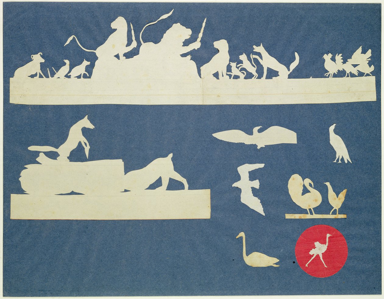 Cenas de Animais (colagem sobre papel) de Philipp Otto Runge
