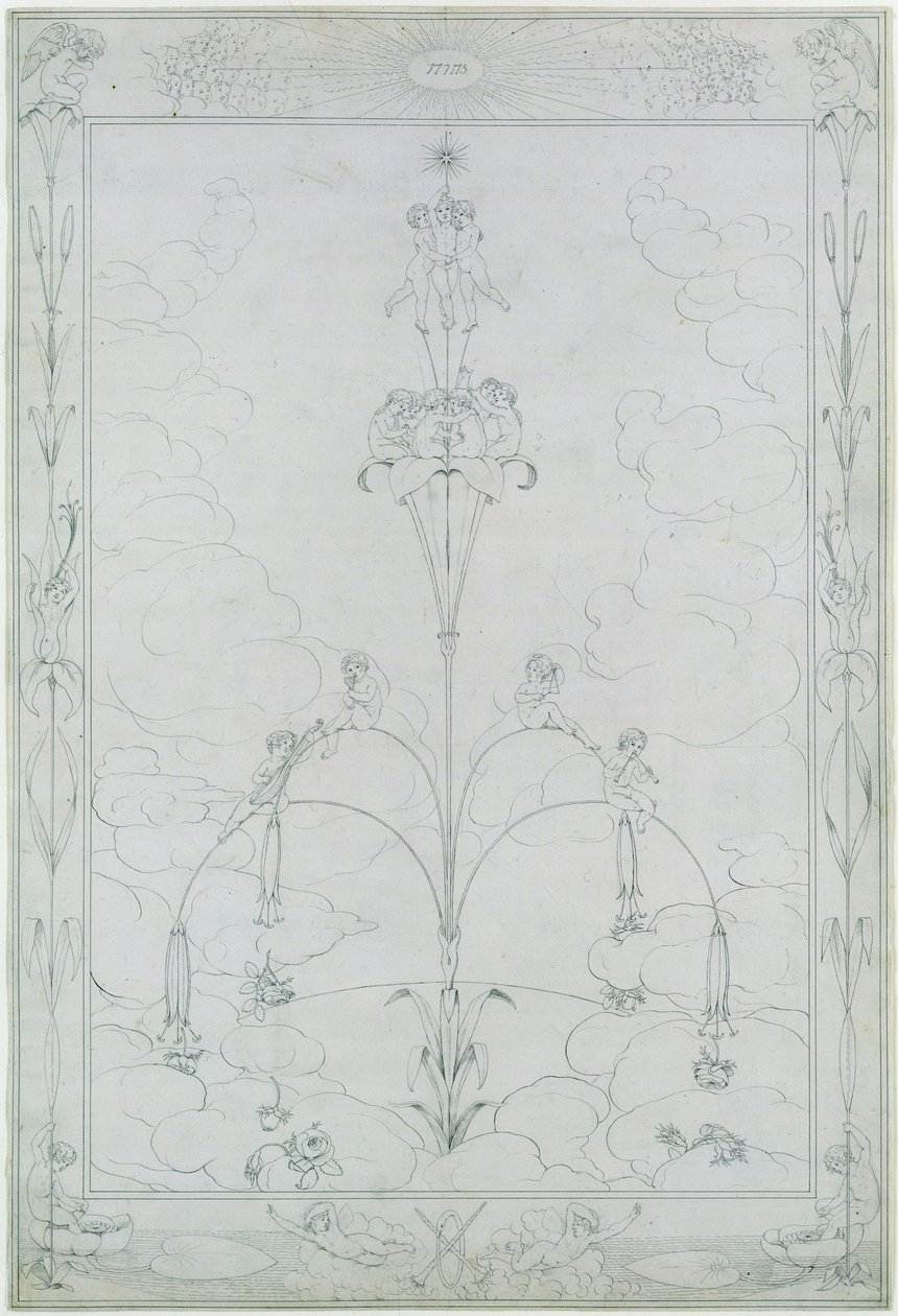 The Morning, 1803 (tinta no papel) (ver também 141681) de Philipp Otto Runge