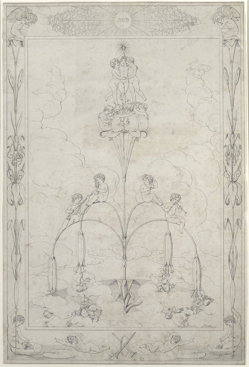 The Morning, 1803 (tinta no papel) de Philipp Otto Runge