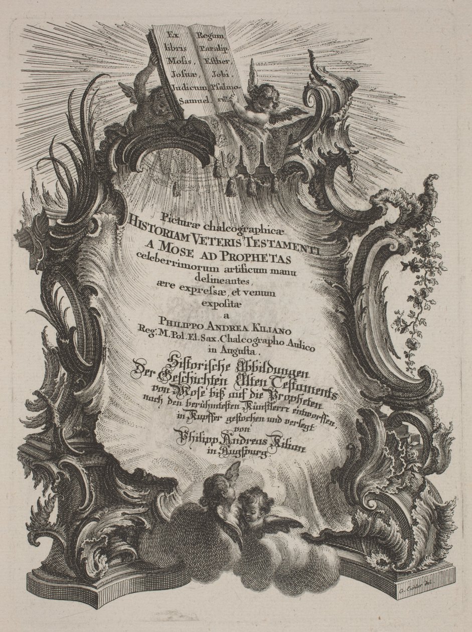 Picturae Chalcographicae Historiam Veteris et Novi Testamenti de Philipp Andreas Kilian after Various Artists, Johann Michael Wagner