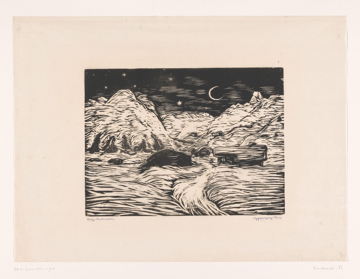 Paisagem nocturna montanhosa de Philipp Bauknecht