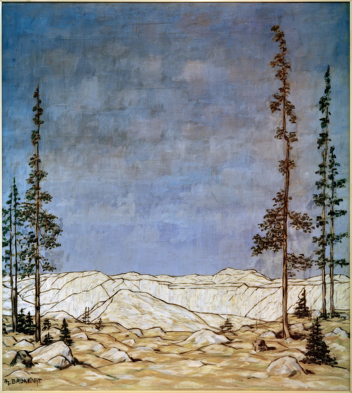 Paisagem de montanha, (paisagem de inverno) de Philipp Bauknecht