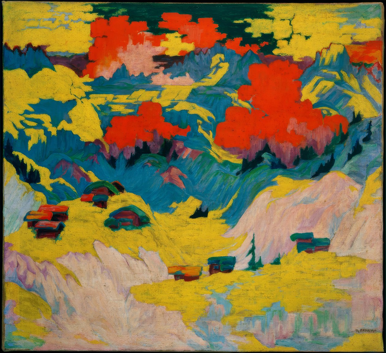 Paisagem do inverno perto de Davos Laret, (paisagem de inverno Laret perto de Davos) de Philipp Bauknecht