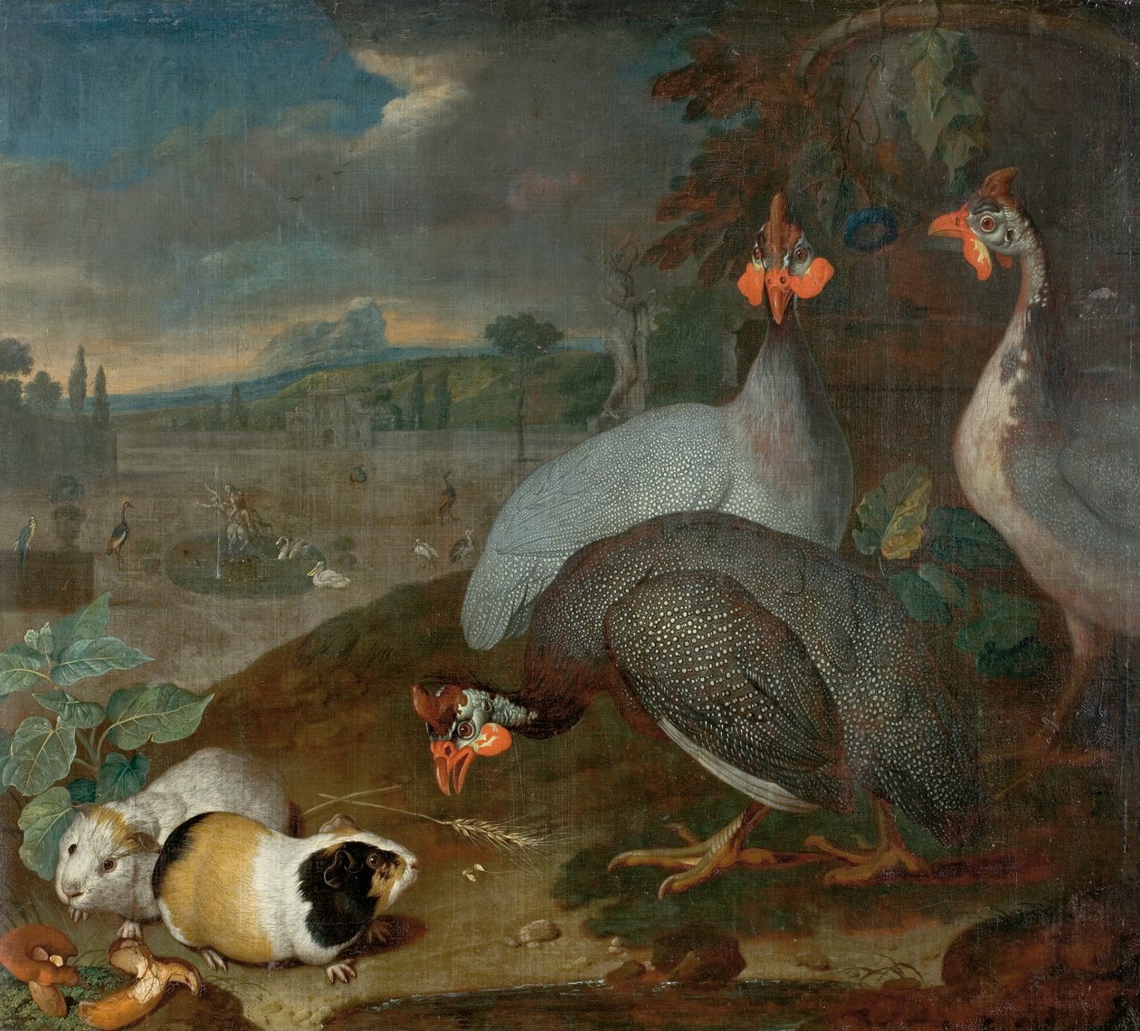Pintada com porquinho-da-índia de Philipp Ferdinand de Hamilton