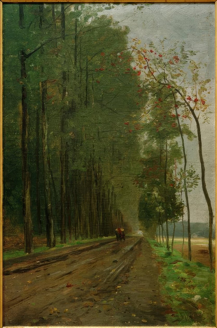 Chaussee na beira da floresta de Philipp Franck