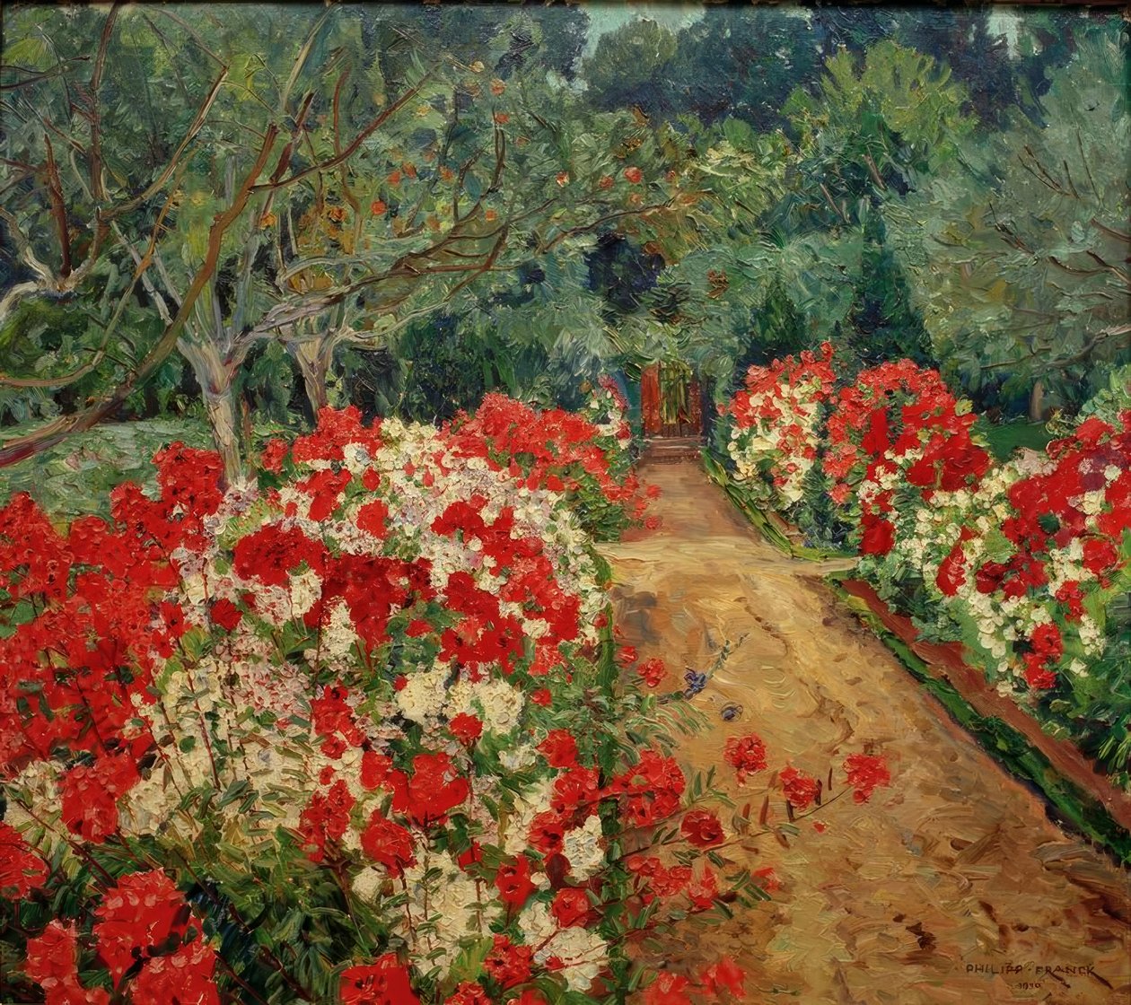Caminho do jardim com Phloxbeet de Philipp Franck