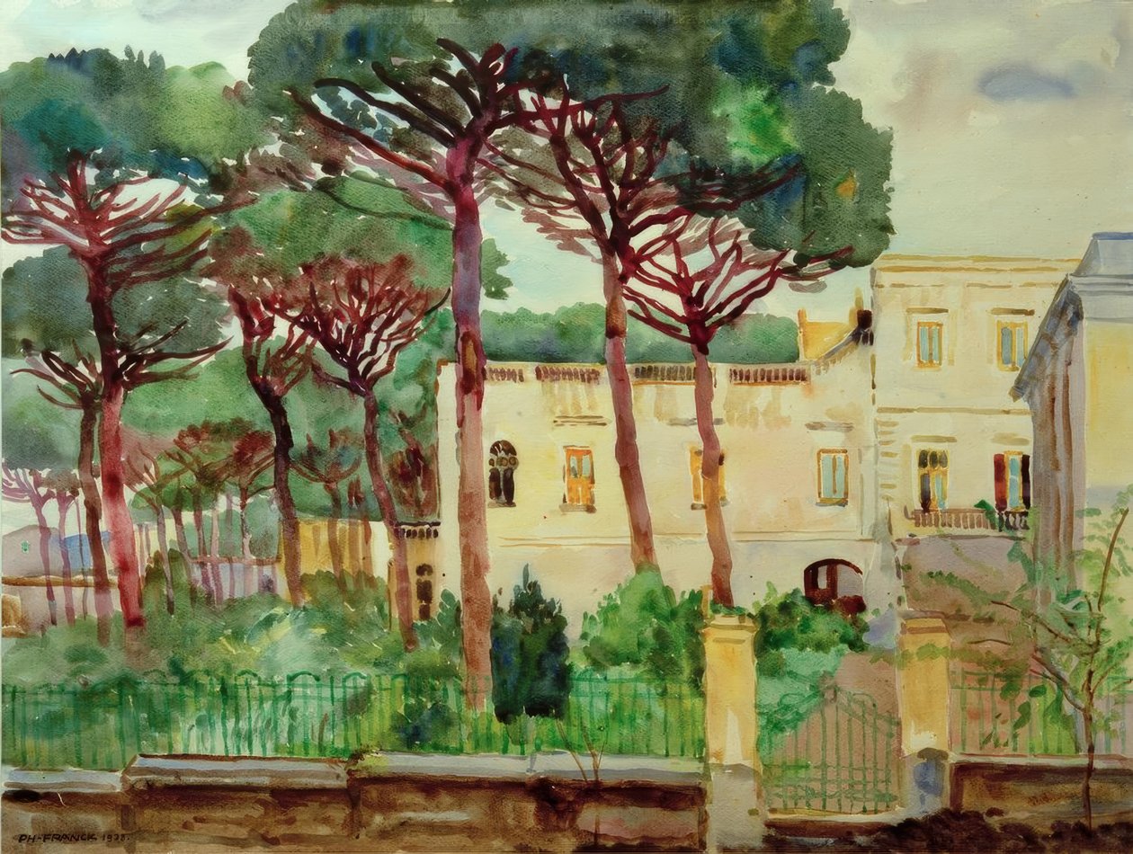 Casa sob pinheiros de Philipp Franck