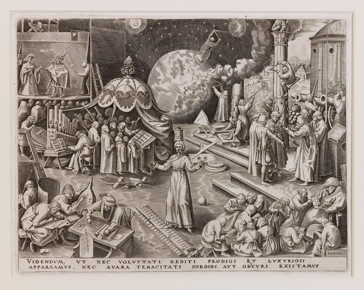 Temperantia Temperance de As Sete Virtudes, 1560. de Philipp Galle
