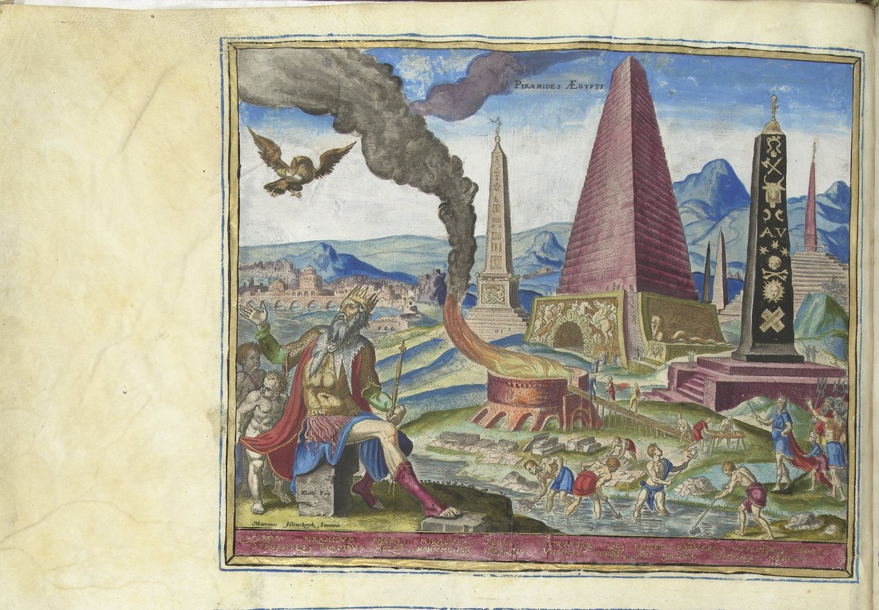 As pirâmides do Egito da série Oitava Maravilha do Mundo, 1572 de Philipp Galle