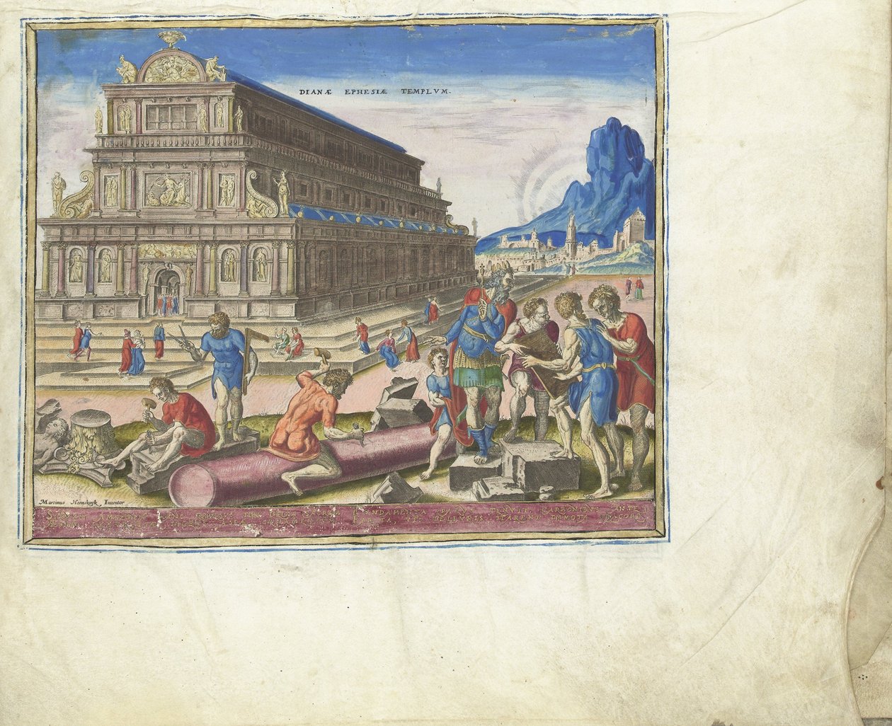 O templo de Diana em Éfeso da série Oitava Maravilha do Mundo, 1572 de Philipp Galle