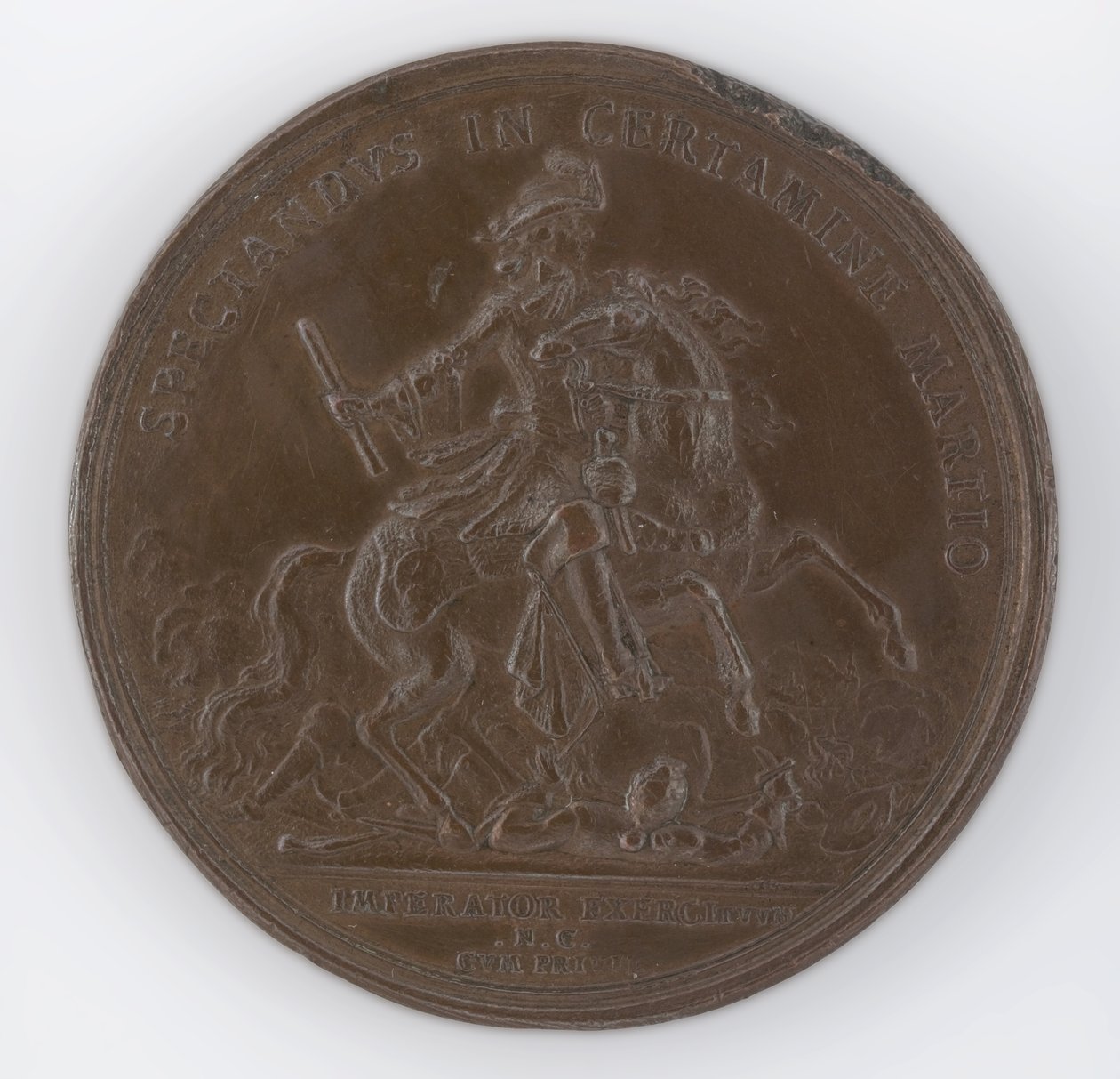 Medalha de bronze em comemoração da morte de Frederick, Duque de Schomberg de Philipp Heinrich Müller