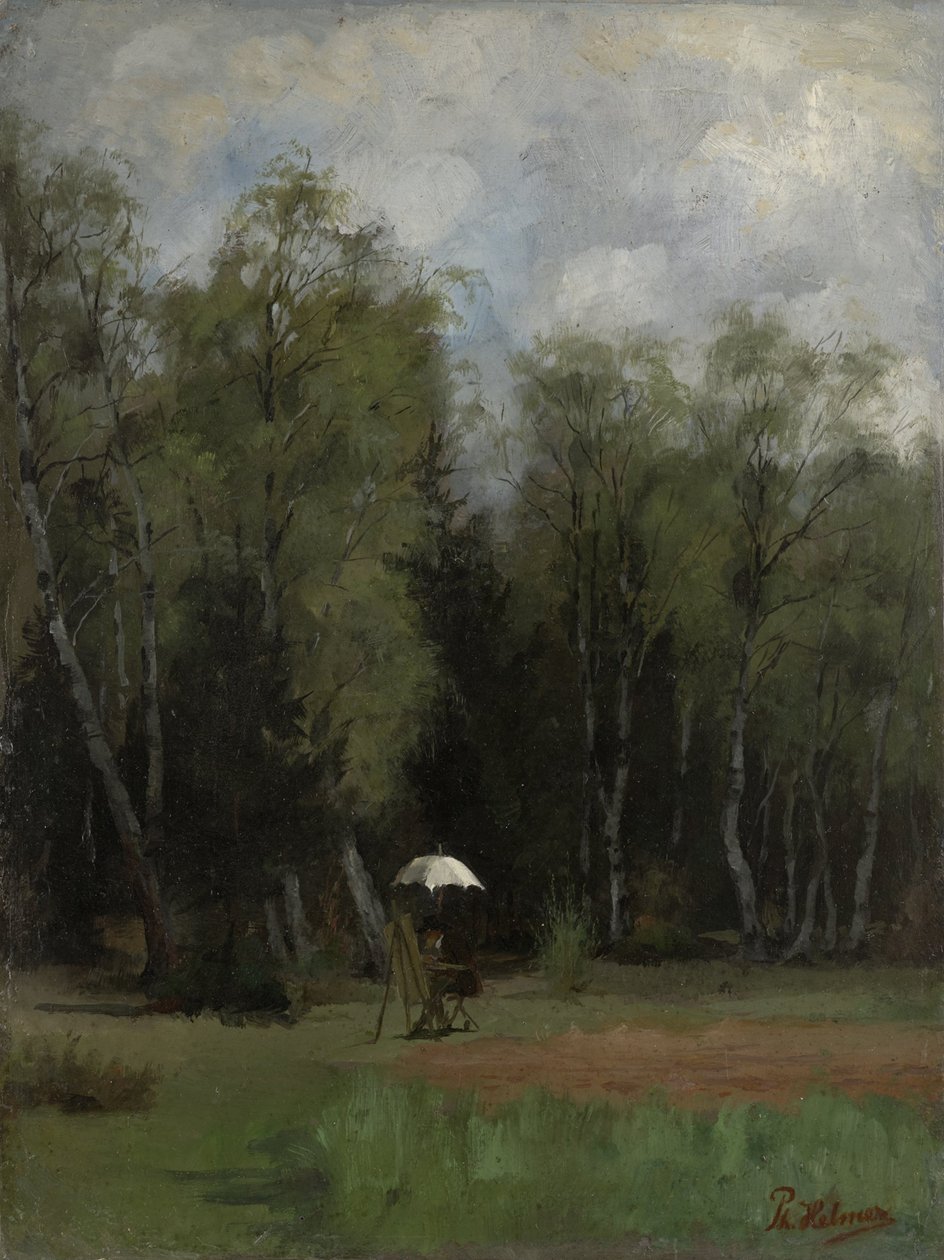 Pintor na borda da floresta de Philipp Helmer