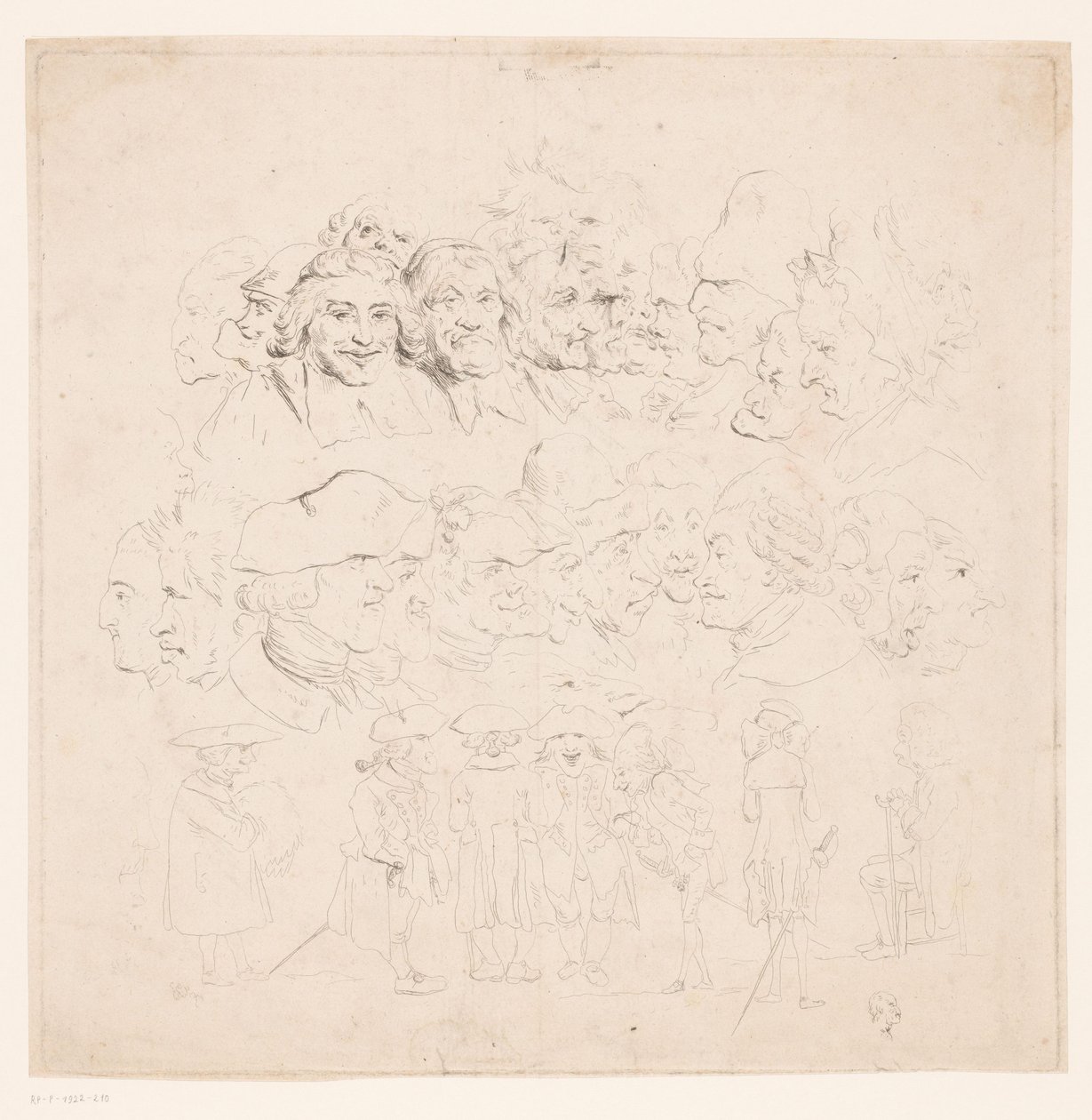 desenhos animados de Philipp Jacques Loutherbourg (I) (attributed to)