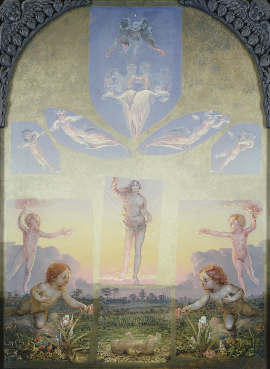 Um estudo para a segunda versão de &39;The Morning&39; de Philipp Otto Runge
