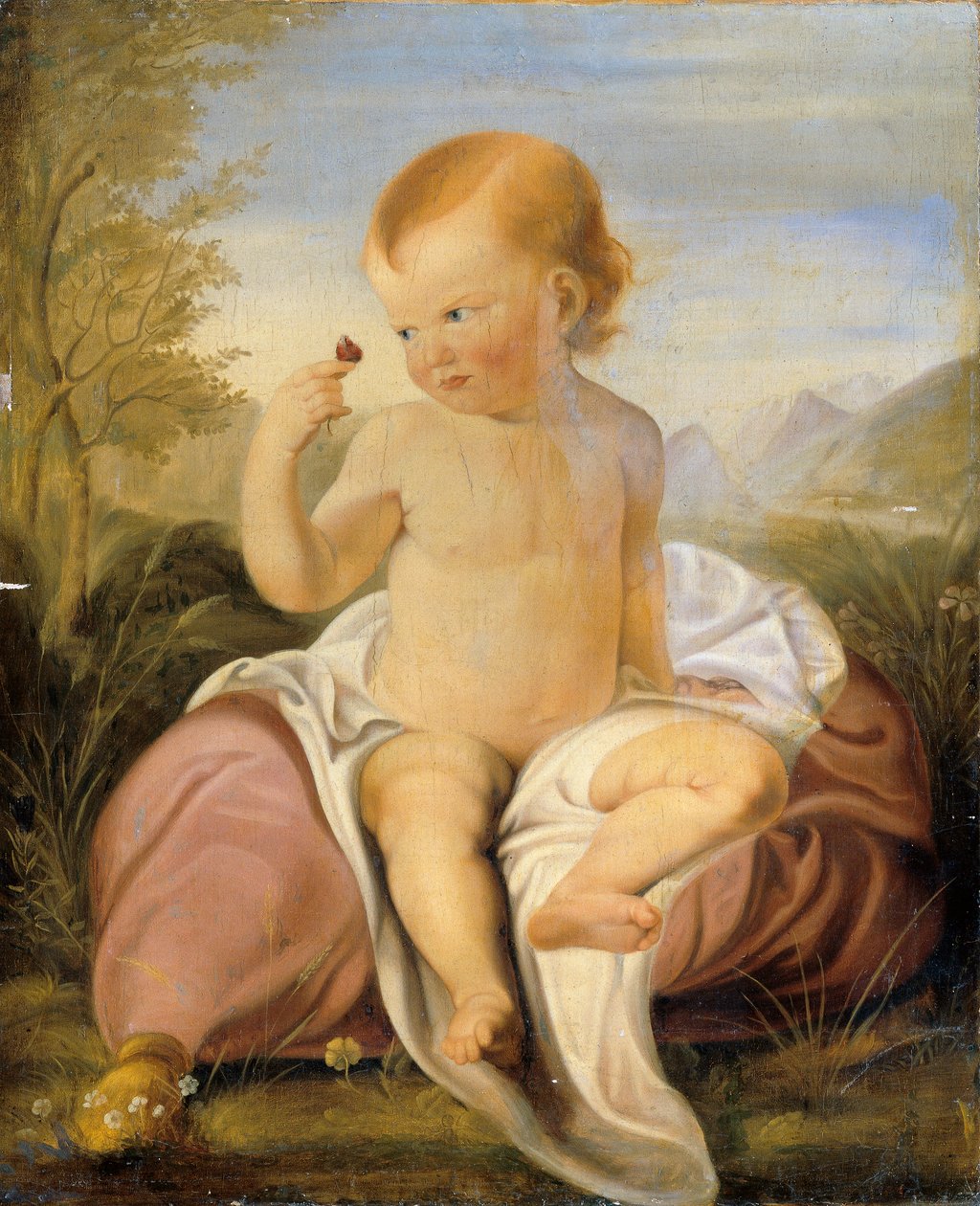 Criança com flor de ervilhaca de Philipp Otto Runge