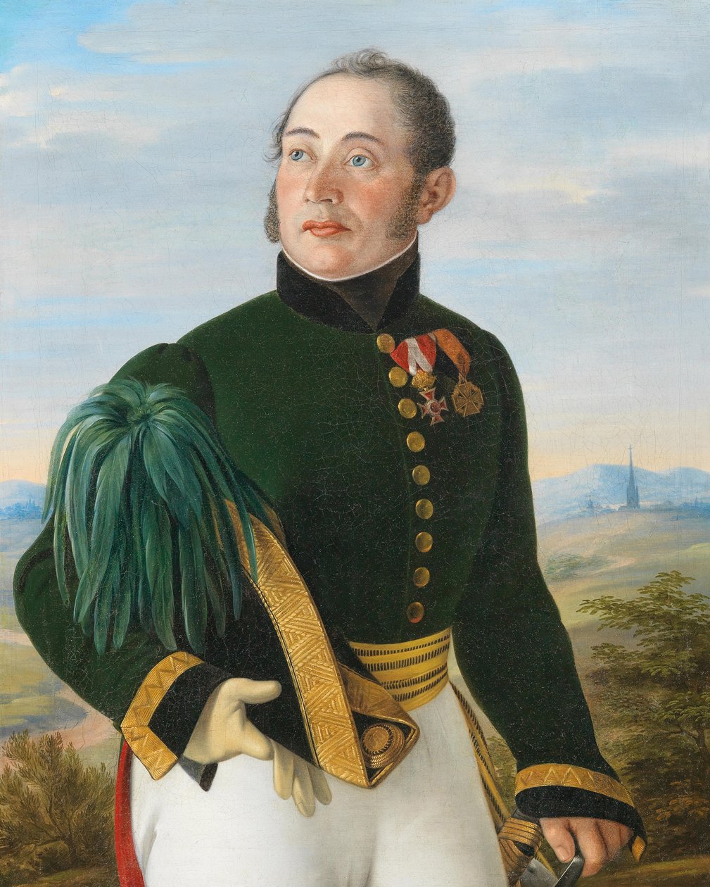 Retrato do tenente marechal de campo Friedrich von Spannoghe 1782-1850, 1830. de Philipp Stöhr