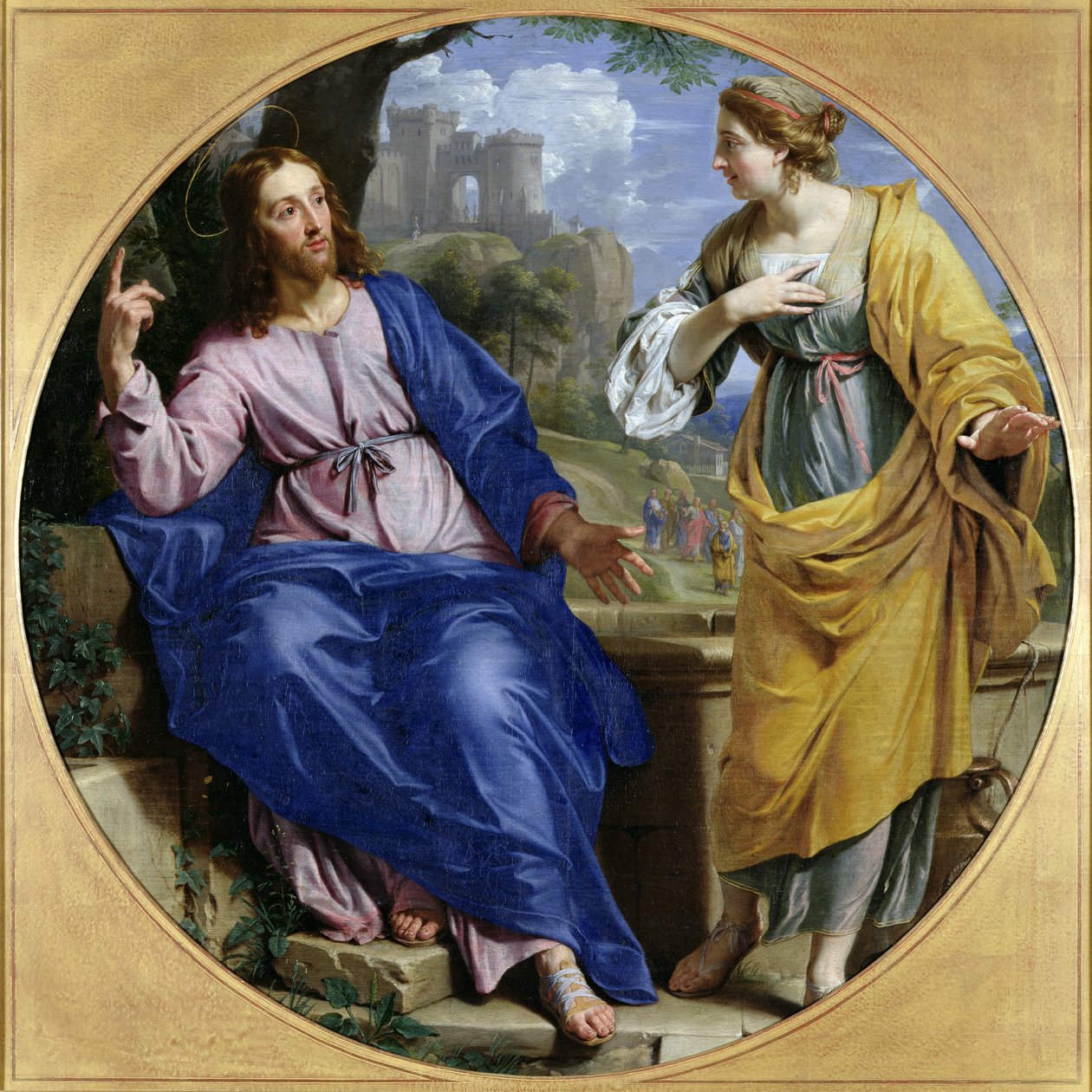 Cristo e a mulher de Samaria junto ao poço, 1648 de Philippe de Champaigne