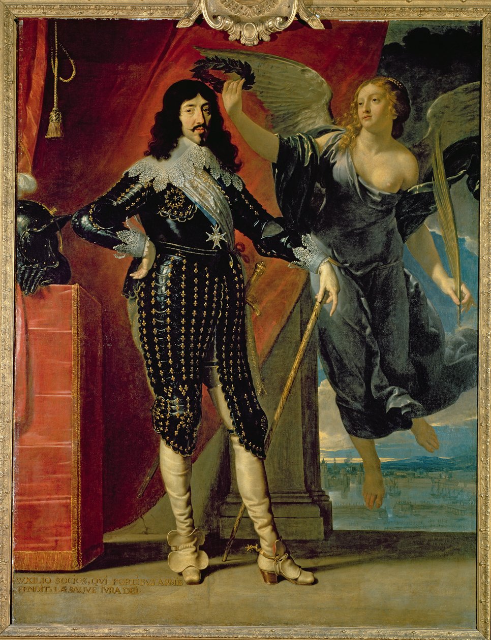 Louis XIII (1601-43) coroado pela vitória, 1635 de Philippe de Champaigne
