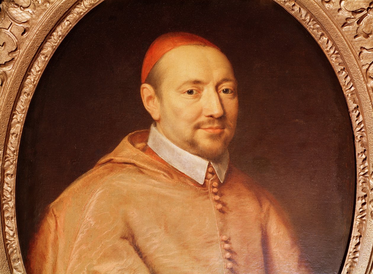 Retrato do Cardeal Pierre de Berulle (1575-1629) (detalhe) de Philippe de Champaigne