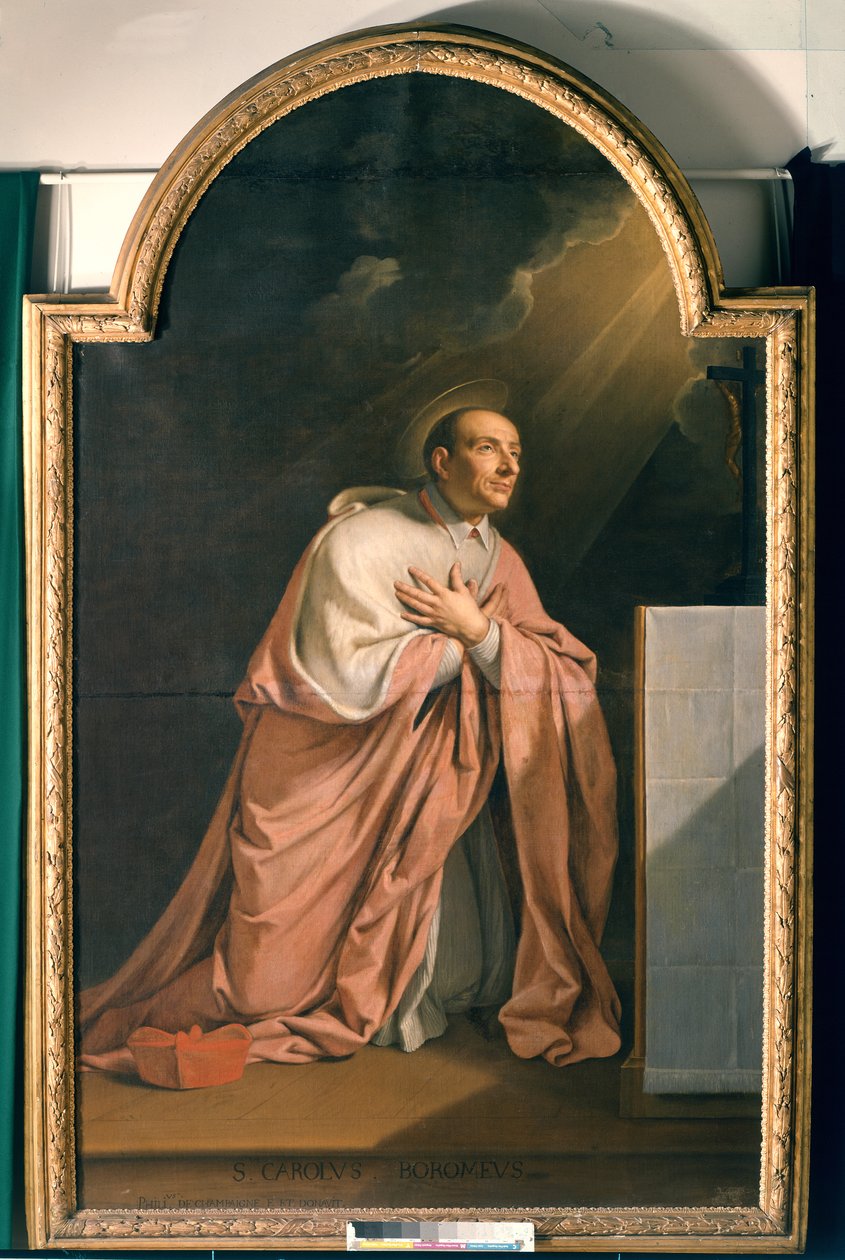 São Carlos Borromeo (1538-84) de Philippe de Champaigne