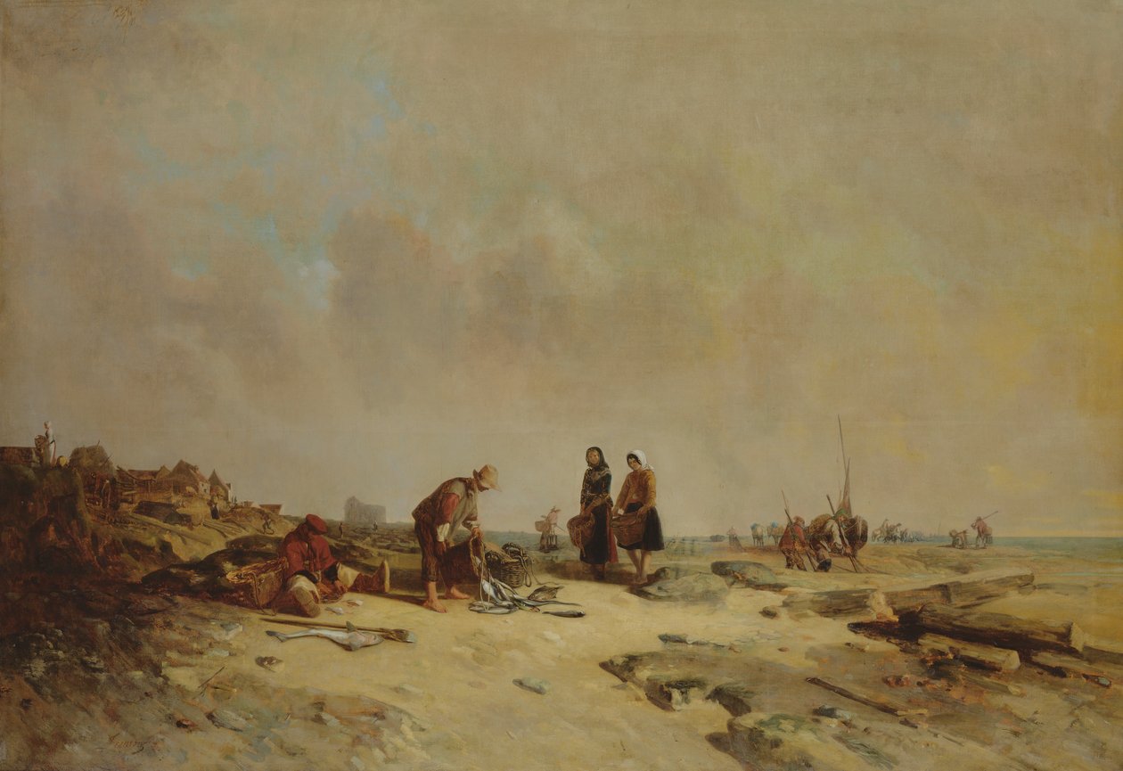 Neap Tide na Audreselles de Philippe Auguste Jeanron