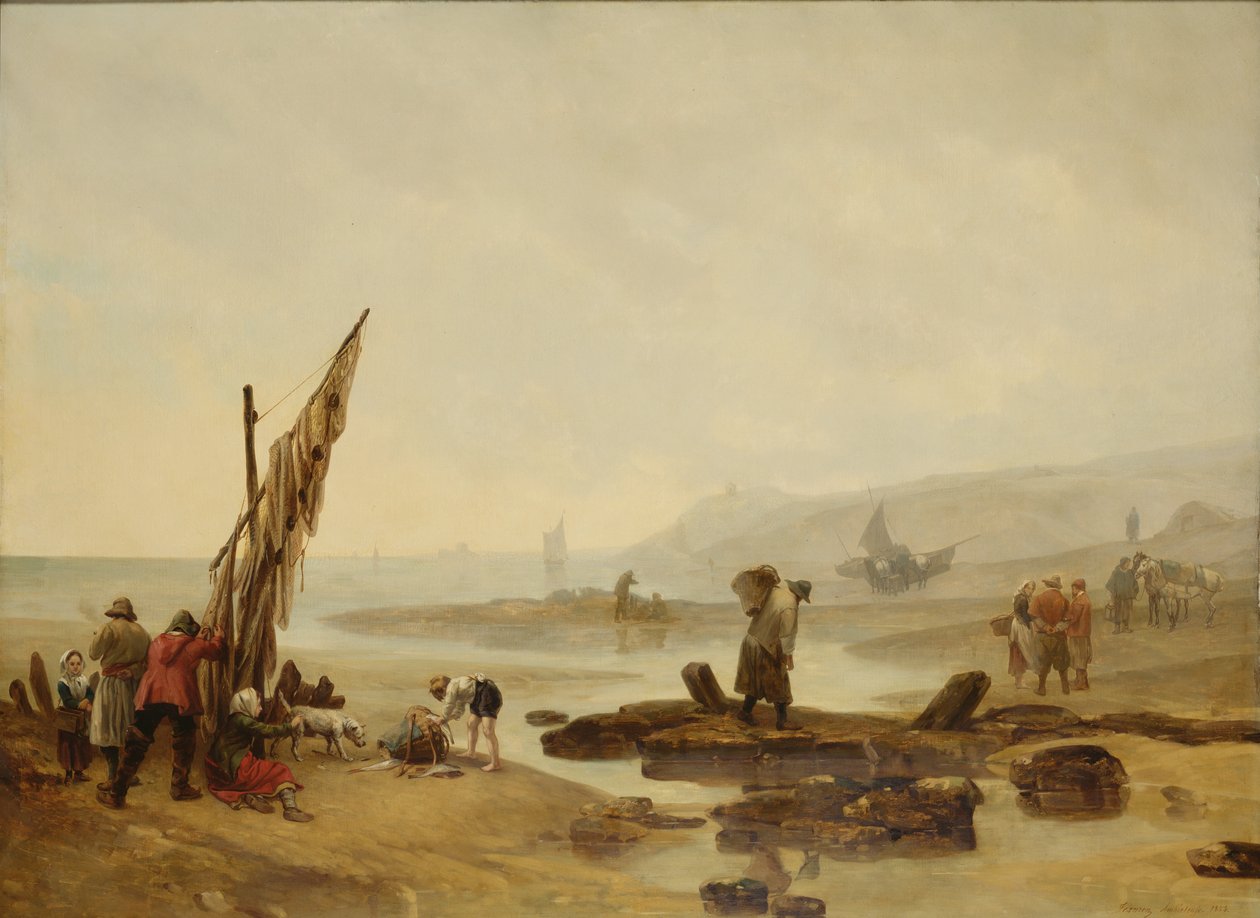 Vista de Ambleteuse, 1854 de Philippe Auguste Jeanron