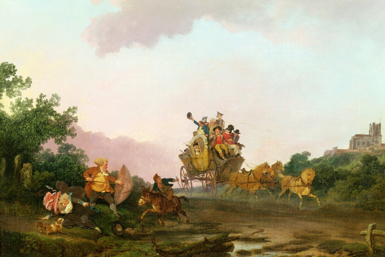 Foliões em um treinador, c.1785-90 de Philippe Jacques de Loutherbourg