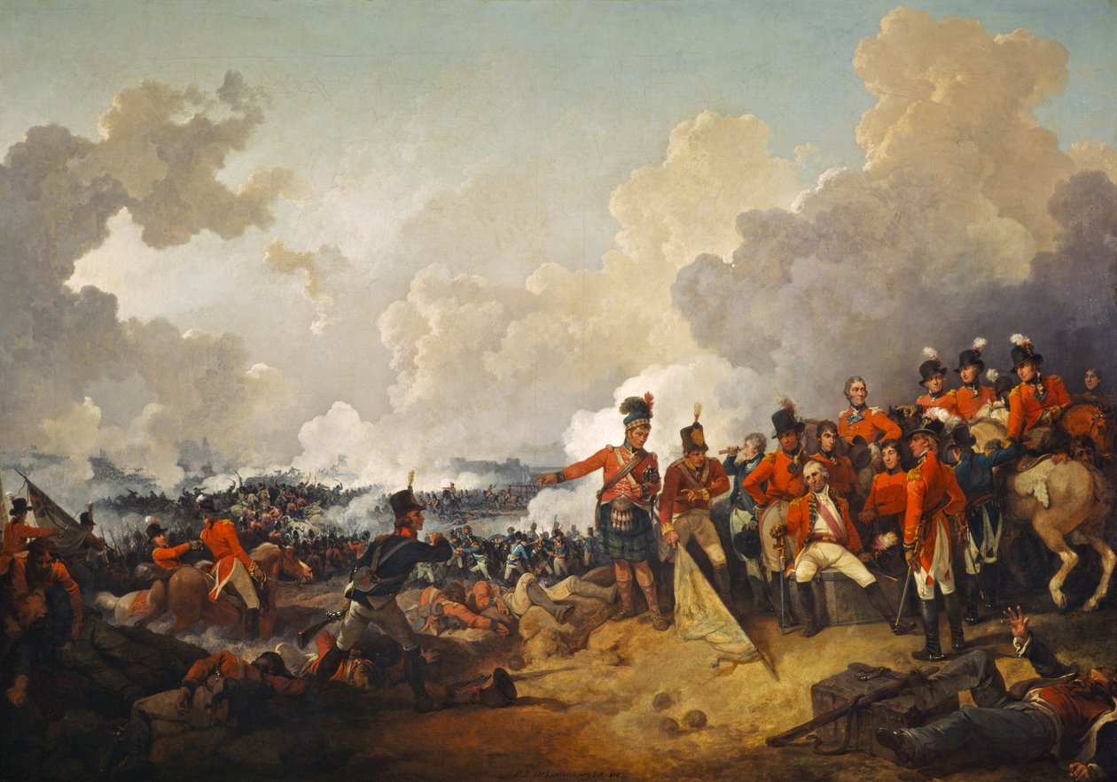 A Batalha de Alexandria, 21 de março de 1801 de Philippe Jacques de Loutherbourg