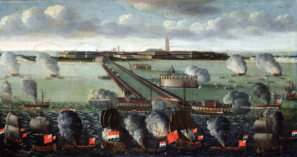 O bombardeio de Dunquerque, 11 de agosto de 1695, 1717-18 de Philippe Jonaert