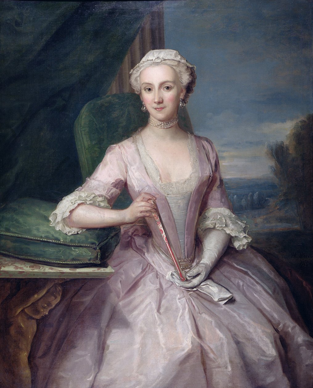 Retrato da Sra. Shakespeare, 1739 de Philippe Mercier