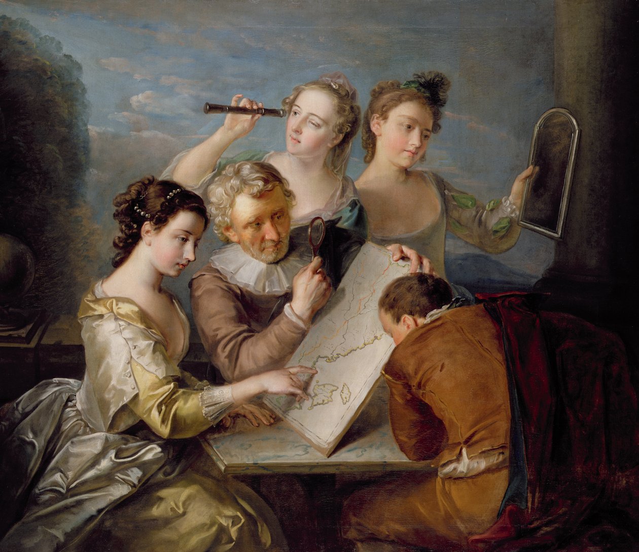 O sentido da visão, c.1744-47 de Philippe Mercier