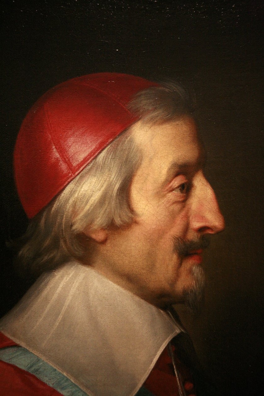 Cardeal de Richelieu (detalhe) de Philippe de Champaigne