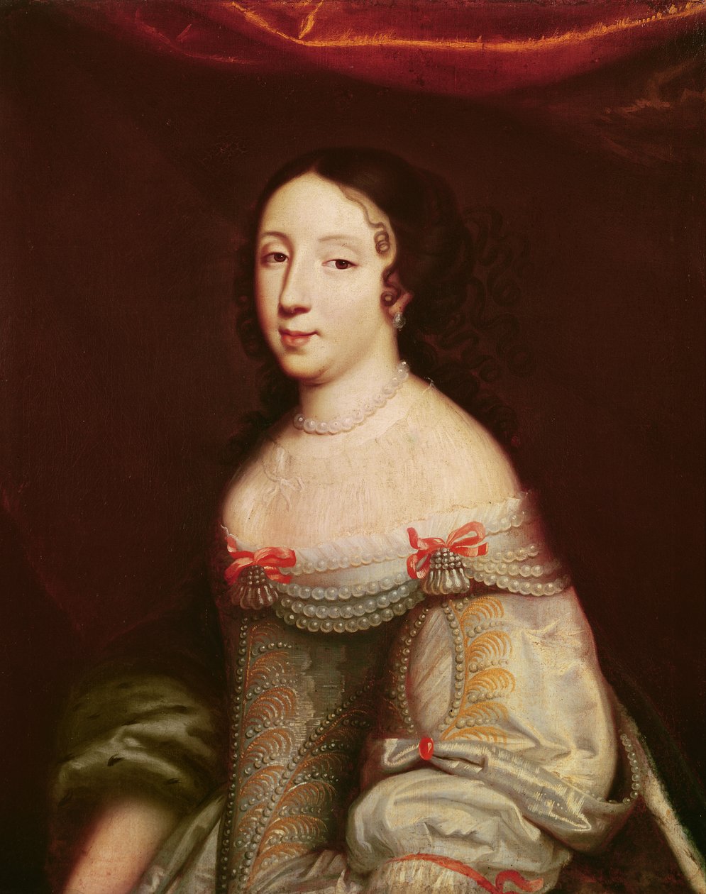Retrato de Ana da Áustria (1601-1666), Infanta de Espanha, Rainha consorte da França e Navarra (1615-1643) de Philippe de Champaigne